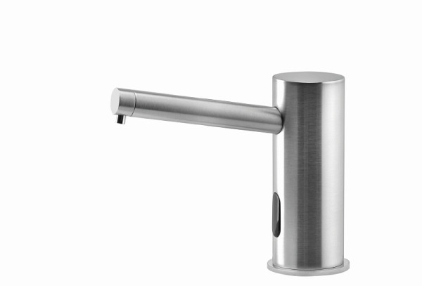 Benkiser Metrix Primus Seifenspender, Elektronik Waschtisch-Seifenspender in Edelstahl für Batteriebetrieb, inkl. 1L Flasche und Flaschenhalterung, 1991810