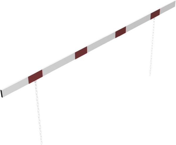 Schake Barriere Aluminiumprofil weiß beschichtet / rot reflektierend, einseitig reflektierend, 4117_30B