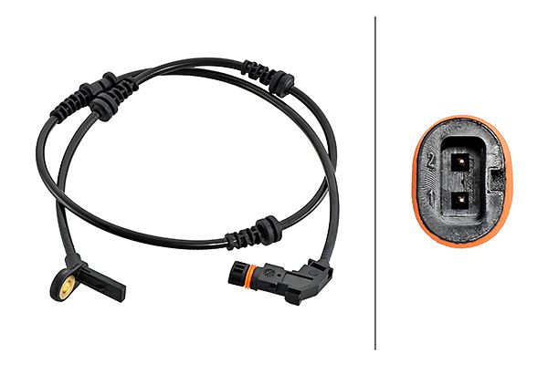 HELLA Sensor, Raddrehzahl, 2-polig, Kabel: 790mm, 6PU 230 048-231