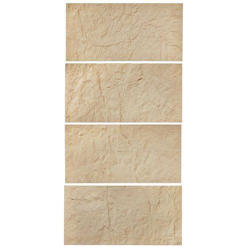 VEVOR 3D-Wandpaneele 4er-Set 120x60cm PU-Natursteinimitat Steingelb, 2,97m², für Decke, Schlaf- & Wohnzimmer, Wanddeko, PU3DQBTRFSFT8BTQ4V0