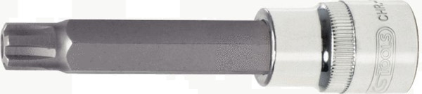 KS Tools 1/2" CHROMEplus Bit-Stecknuss RIBE mit Stirnlochbohrung, lang, M8, 918.1783