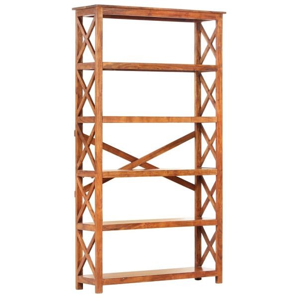 vidaXL Bücherregal 100x30x180 cm Massivholz mit Honigfarbenem Finish, 289626
