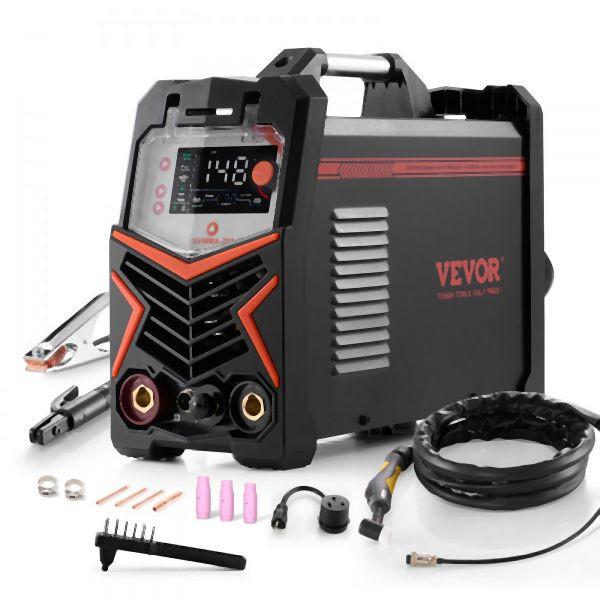 VEVOR WIG Schweißgerät 3-in-1 Elektroschweißgerät Puls MMA Stick IGBT Inverter, TIGHJ205ASHYNKSKKV2