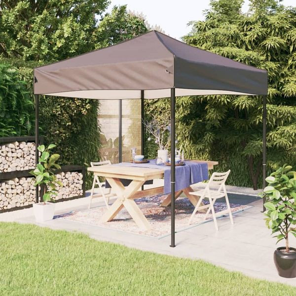 vidaXL Partyzelt Faltbar Taupe 2x2 m, Oxford-Gewebe, 93498