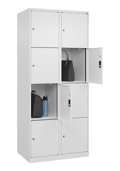 C+P Schließfachschrank Evolo PLUS, 8 Fächer, 1850x800x500mm, 9016/9016, 049000-224 S10020