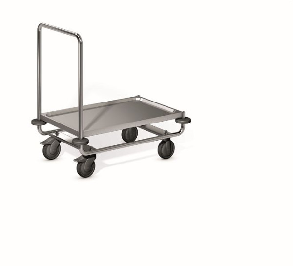 B.PRO PFWP 10 X 6 Plattformwagen aus rostfreiem Edelstahl mit stahlverzinkten Rollen, 574991