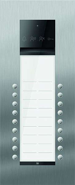 TCS Türkontrollsystem PES PRO Audio Außenstation 18T 2 Spalten UP Edelstahl, ASU600218-0030