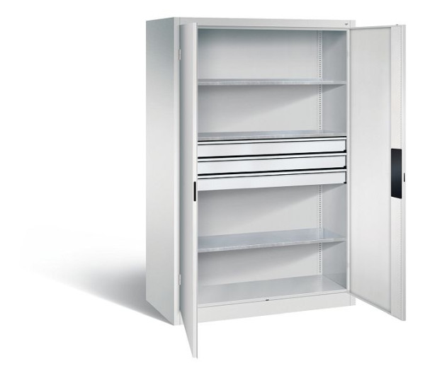 C+P Werkzeugschrank Acurado, H1950xB1200xT600mm, Farbe: Lichtgrau, Muldengriff, 8932-5230 S10133