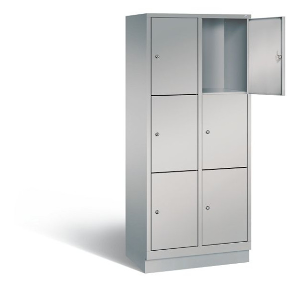 C+P Schließfachschrank Evolo, H1800xB810xT500mm, Farbe: Weißaluminium, 48020-223 S10193