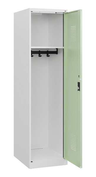 C+P Spind Evolo PLUS, 1 Abteil, 1530x400x500mm, 9016/6019, Zylinderschloss, 0490005-12 S10046