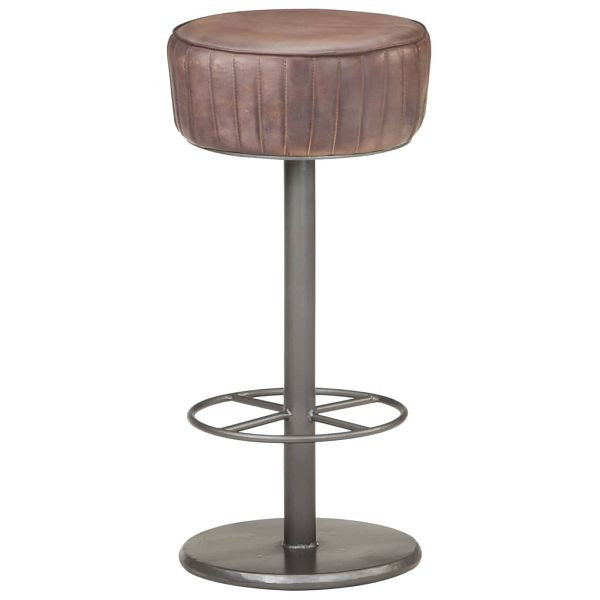 vidaXL Barhocker Braun Echtleder, 321873, 8720286068021