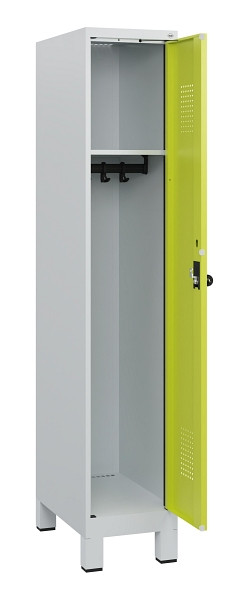 C+P Spind Evolo PLUS, Füße, 1 Abteil, 1630x300x500mm, 7035/0024, Drehriegel, 0490105-10 S10015