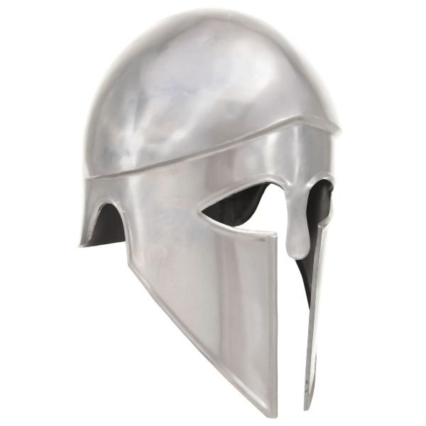 vidaXL Griechischer Krieger-Helm Antik Replik für LARP Silbern Stahl, 286212