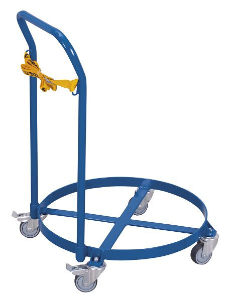 VARIOfit Fassroller mit Schiebebügel, Durchmesser 610 mm, RAL 5010 enzianblau, sw-610.010