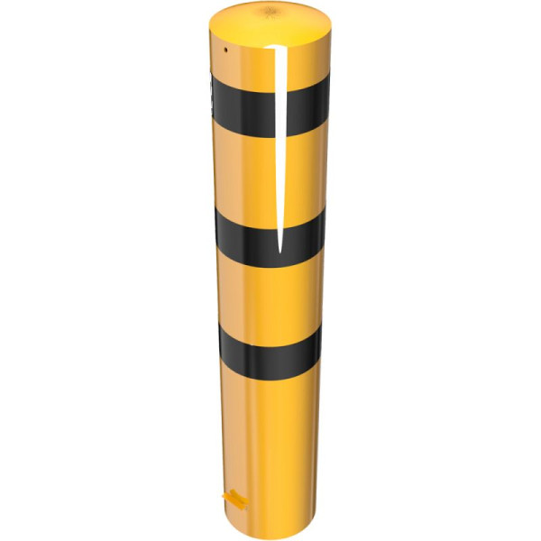 Stein HGS Stahlrohrpoller/Rammschutzpoller -Bollard-, 1500mm, zum Einbetonieren, keine Ösen, mit aufgeschweißter Stahlkappe, 14694bg01