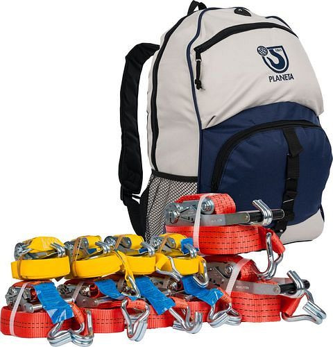 PLANETA Zurrgurtpaket A, 11-teilig, in einem praktischen Rucksack, 306559