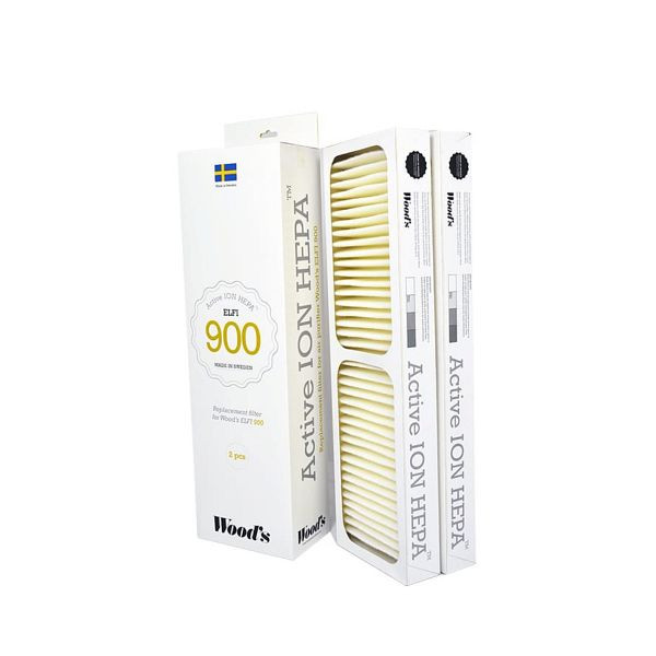 FRICO Active ION HEPA Filter für GRAN900 Woods Filter 900-Serie, 2er Pack WHE901, 101418