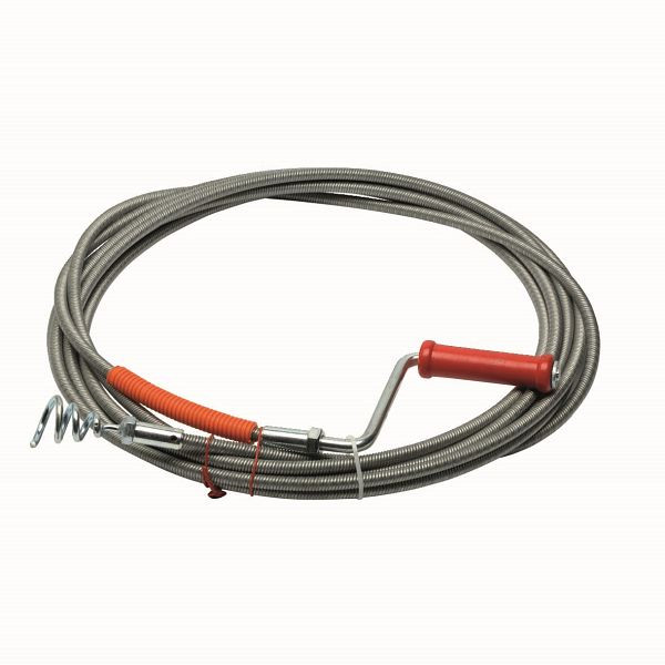 BRINKO Rohrreinigungswelle 10 m, Ø 15 mm, Kralle und Kurbel auswechselbar, 3712/10X15