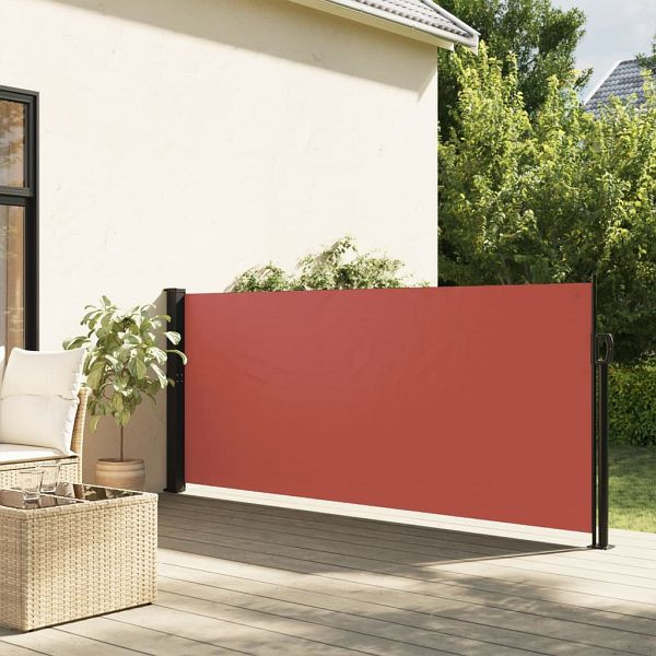 vidaXL Seitenmarkise Ausziehbar Terrakottarot 120x600 cm, 4004498