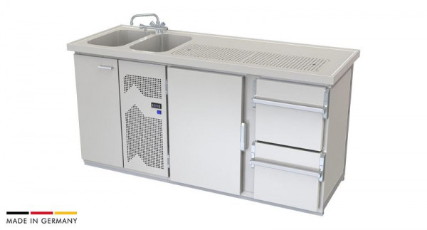 hefa Theke Brillant 19/2L-TZ, Abmaße: 950 x 1.900 x 650/700 mm, Brillant 19/2L-TZ