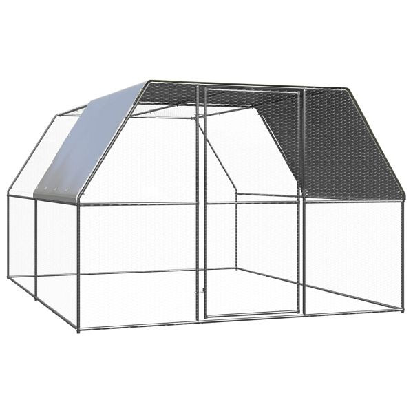 vidaXL Outdoor-Hühnerkäfig 3x4x2 m Verzinkter Stahl, 3089324