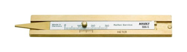 Hazet Reifenprofil-Tiefenmesser, Ablesung in 0,1 mm Schritten, 666-5, 4000896129164