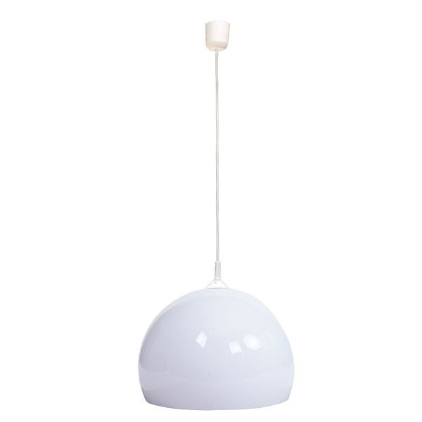 Mendler Pendelleuchte HWC-M34, Hängelampe Hängeleuchte Lampe, Ø 40cm Schirm, Kunststoff, weiß, 104107+8655