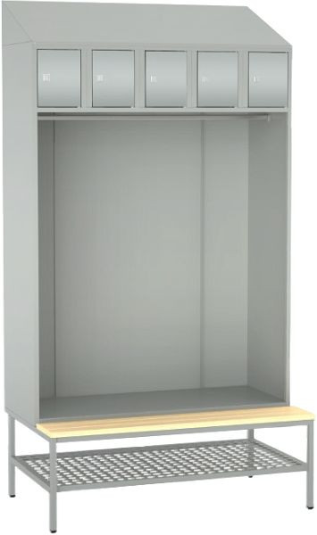 Eurobox Offene Garderobe mit Sitzbank, 5 Fächer, 0801-110005