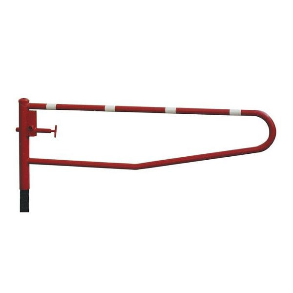 Stein HGS Drehbare Gatterschranke 360°, 2000 mm / rot mit weiß reflektierenden Ringen, DK nach DIN 3223, inkl. Dreikantschlüssel, zum Aufdübeln mit Bodenplatte 360x360mm, 413.201bfp
