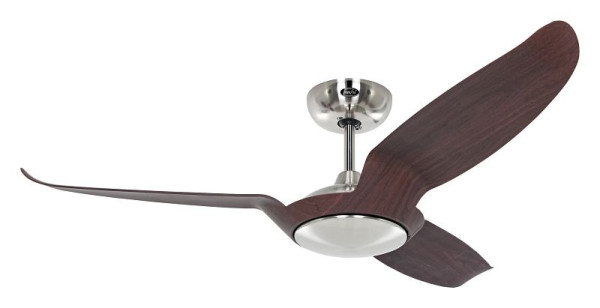 CasaFan Deckenventilator Eco Talos Chrom gebürstet-Massivholz Nussbaum gebeizt, 313591