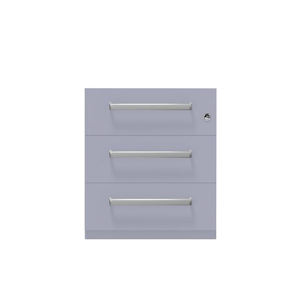 Bisley Rollcontainer Note™, 3 Schubladen, Tiefe 775 mm, Designgriff, 656 lilac, NWH79M7BBB656