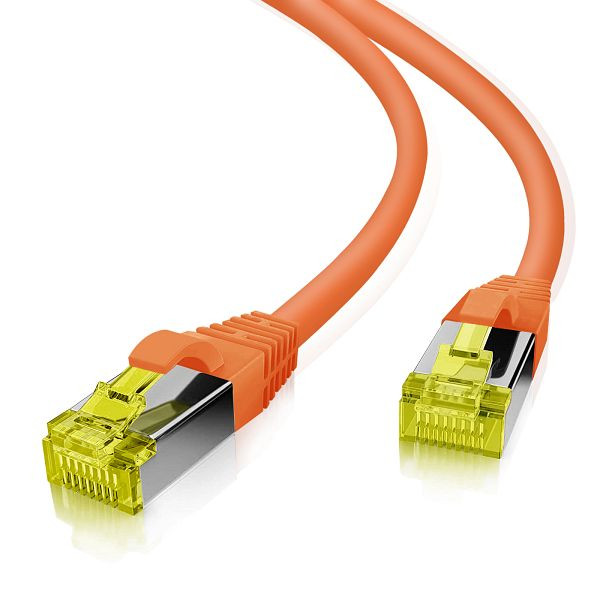 Helos Patchkabel S/FTP Cat 6a orange 1,0m, 118186