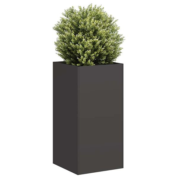 vidaXL Pflanzkübel Schwarz 40x40x80 cm Kaltgewalzter Stahl, 860703