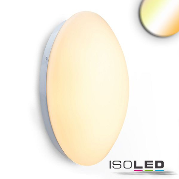 ISOLED LED Decken/Wandleuchte weiß, rund, 18W, DN340, IP42, ColorSwitch 2700/3000/4000K, 112343