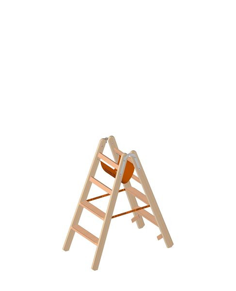 Layher Holz-Stehleiter 2x4 Stufen, 1020, 1020004