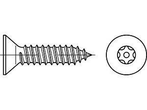ART 88115 Sicherheitsschrauben (D7982) A 2 4,2 x 16 mit PIN-ISR T20 VE=S (100 Stück)