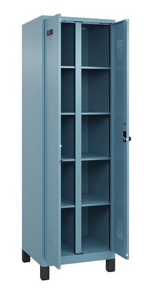 C+P Wäsche-Spind Evolo PLUS, mit Füßen, 2 Abteile, 1950x600x500mm, 0010/0010, Verschluss Drehriegel, 049012-20B S10021