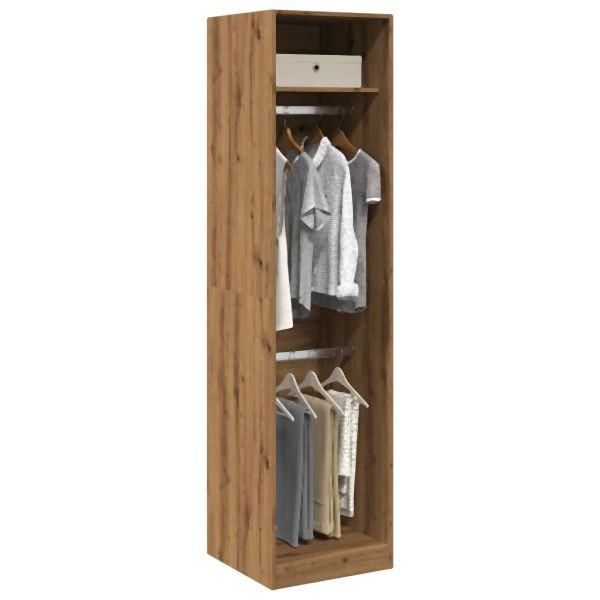 vidaXL Kleiderschrank Artisan-Eiche 50x50x200 cm Holzwerkstoff, 3307791