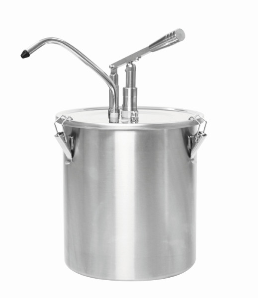 Schneider Dosierspender mit Edelstahleimer, Inhalt 10 Liter, Höhe: 440 mmxØ265 mm, 152450