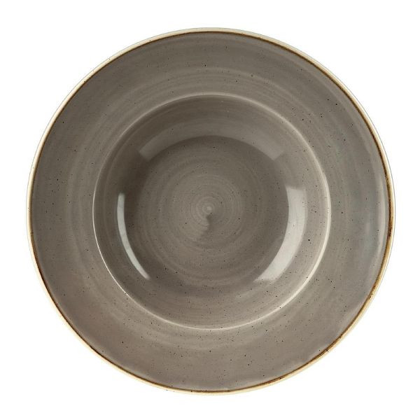 Churchill Stonecast, runde Schüssel mit breitem Rand, Pfefferkorngrau, 277 mm, (12 Stück), DF796