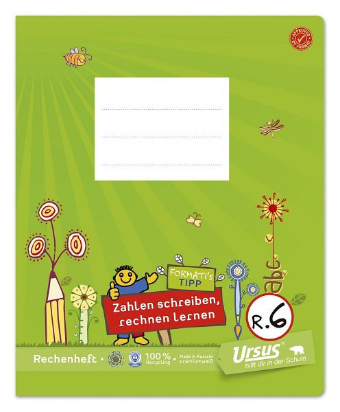 URSUS Formati Rechentrainer Quart R.6 - 20 Blatt 80g/qm Divisionen, Multiplikationen, 060562066