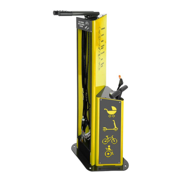 Stein HGS Fahrrad-Servicestation Modell BM3020, RAL 1021 - Rapsgelb, 63685.0001