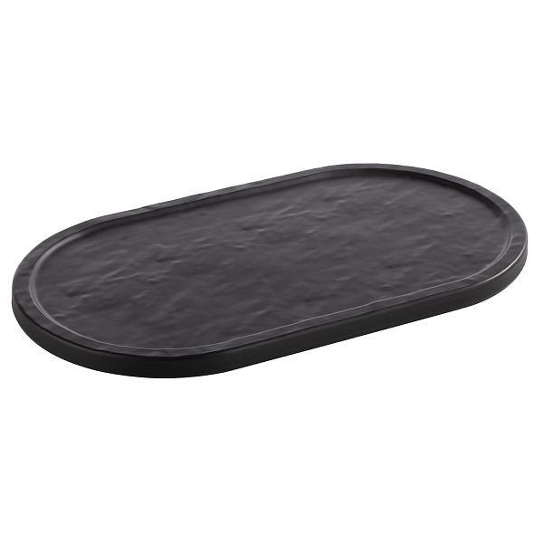 APS Tablett -SLATE-, 28 x 15,5 x 1 cm, Melamin, schwarz (passend zu APS Nr. 30336), 85099