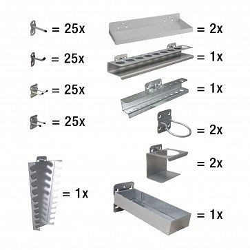 ADB Hakensatz mit Kunststoffschrauben 110-teilig, 23239, 4050049232395