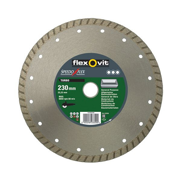 Flexovit Diamantscheibe SPEEDOFLEX - TURBO, Durchmesser: 125 mm, 70184623378