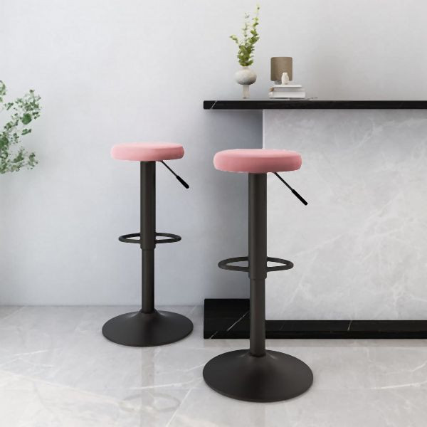 vidaXL Barhocker 2 Stk. Rosa Samt, elegant, zeitlos, 333148