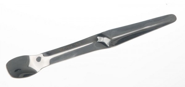 Bochem Löffelspatel 18/10 Stahl, L=200mm, Löffel=35x23mm, Typ Analyse, 1 Seite konisch, 3219