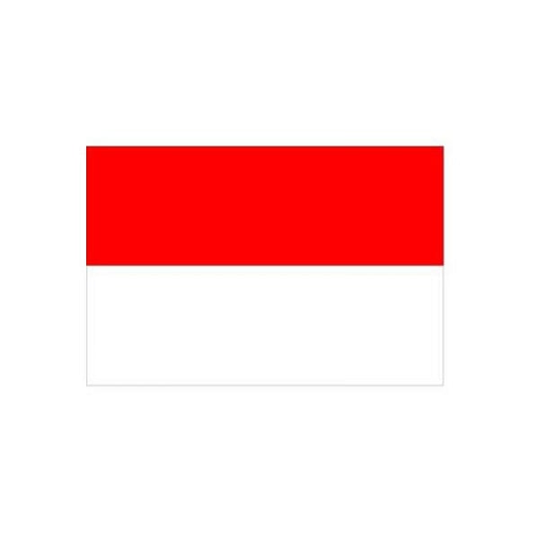 Stein HGS Länderflagge Monaco, 60 x 90 cm (Querformat), mit Seil und Schlaufe, FlagTop 160 g/m², für Fahnenmasten 6 m, ohne Hohlsaum, 27255
