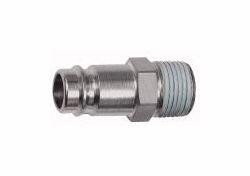 Riegler Nippel für Kupplungen NW 10, Stahl gehärtet und vernickelt Außengewinde, 107457