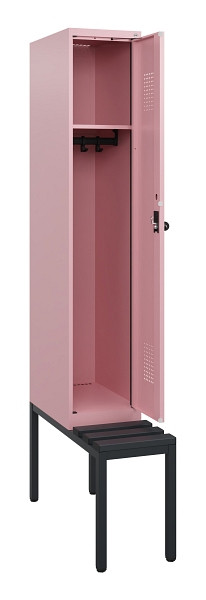 C+P Spind Evolo PLUS, 1 Abteil, 1950x300x815mm, 3015/3015, Drehriegel, Sitzfläche Kunststoff, Sitzbank, 0490505-10 S10078